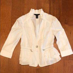 White House Black Market white blazer